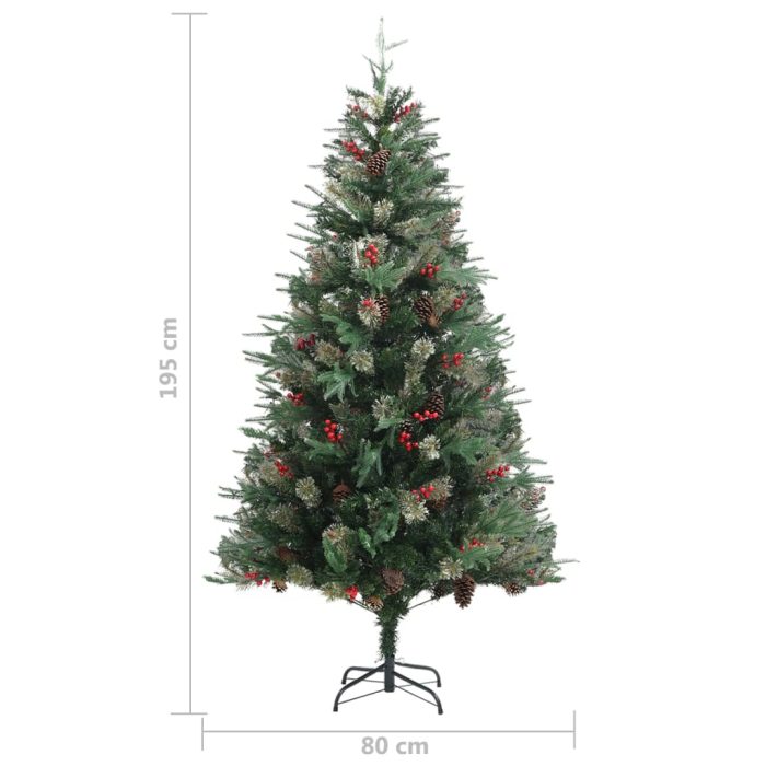 TrendyXL Kerstboom met dennenappels 195 cm PVC en PE groen