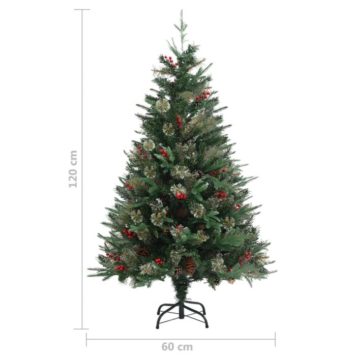 TrendyXL Kerstboom met dennenappels 120 cm PVC en PE groen