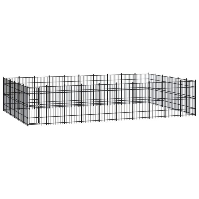 TrendyXL Hondenkennel 55,3 m² staal