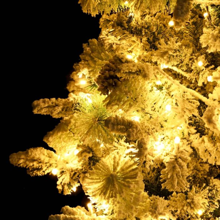 TrendyXL Kerstboom met LED en dennenappels en sneeuw 195 cm PVC en PE