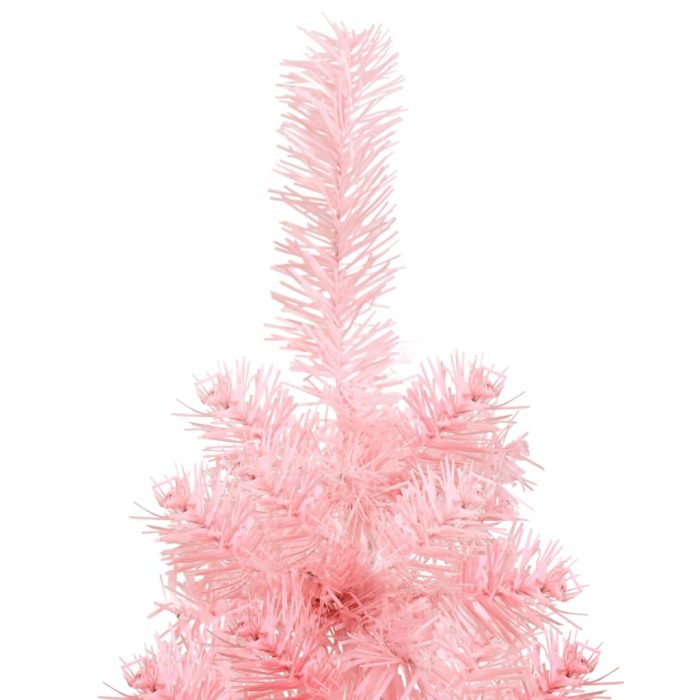 TrendyXL Kunstkerstboom half met standaard smal 120 cm roze