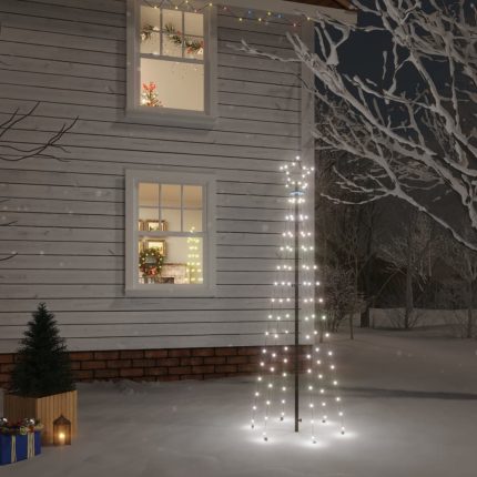 TrendyXL Kerstboom met grondpin 108 LED's koudwit 180 cm