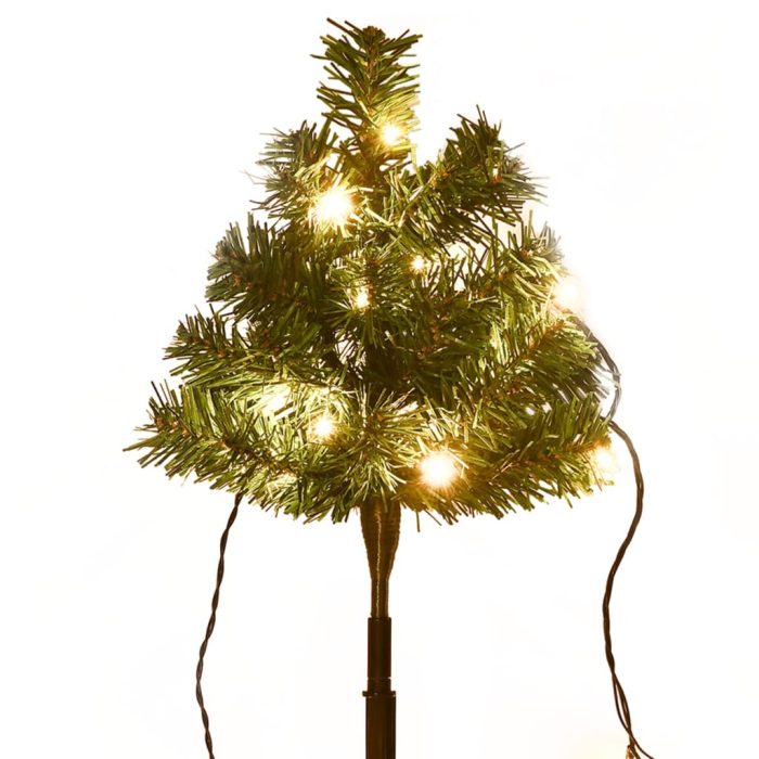 TrendyXL Tuinpadkerstbomen 6 st met warmwitte LED's 45 cm PVC