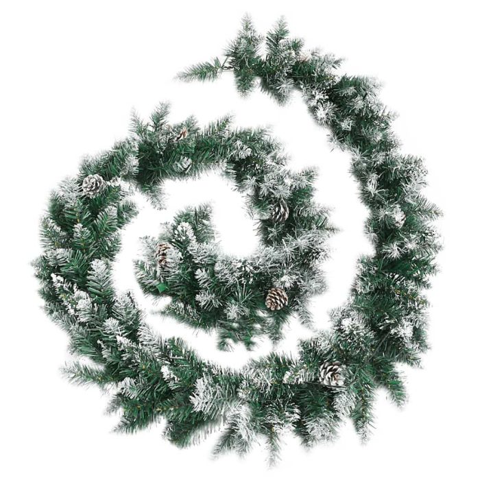 TrendyXL Kerstslinger met LED-lampjes 5,2 m PVC groen