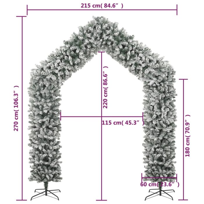 TrendyXL Kerstboog met sneeuwvlokken 270 cm