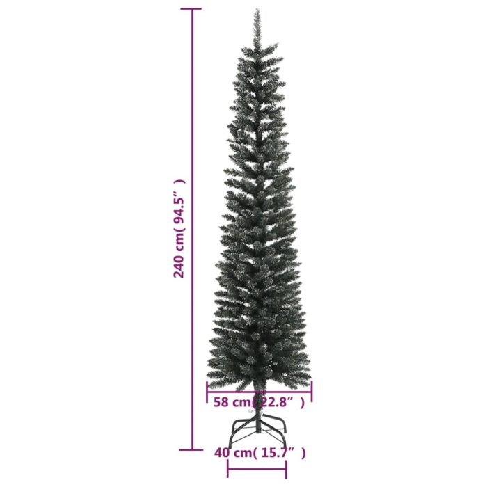 TrendyXL Kunstkerstboom met standaard smal 240 cm PVC groen