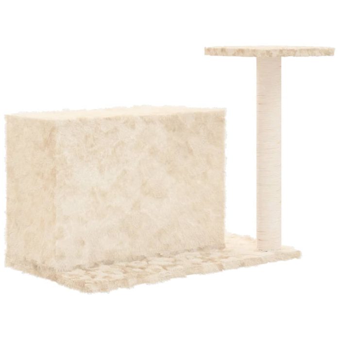 TrendyXL Kattenmeubel met sisal krabpaal 51 cm crèmekleurig