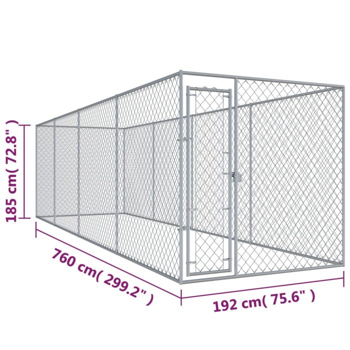 TrendyXL Hondenkennel voor buiten 760x192x185 m