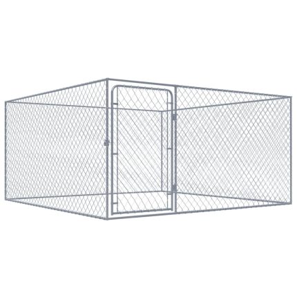 TrendyXL Hondenkennel voor buiten 2x2x1 m gegalvaniseerd staal