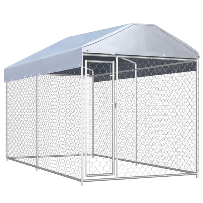 TrendyXL Hondenkennel voor buiten met dak 382x192x225 m