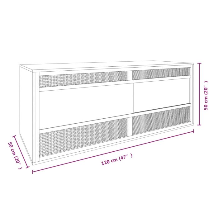 TrendyXL Terrarium 120x50x50 cm bewerkt hout