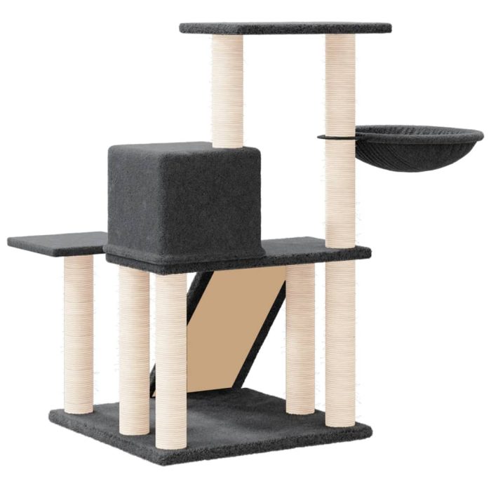 TrendyXL Kattenmeubel met sisal krabpalen 82 cm donkergrijs