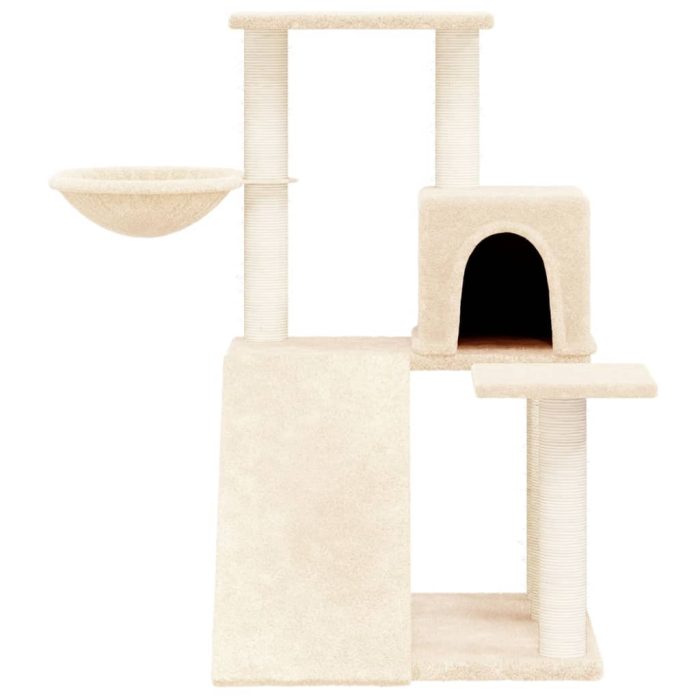 TrendyXL Kattenmeubel met sisal krabpalen 82 cm crèmekleurig