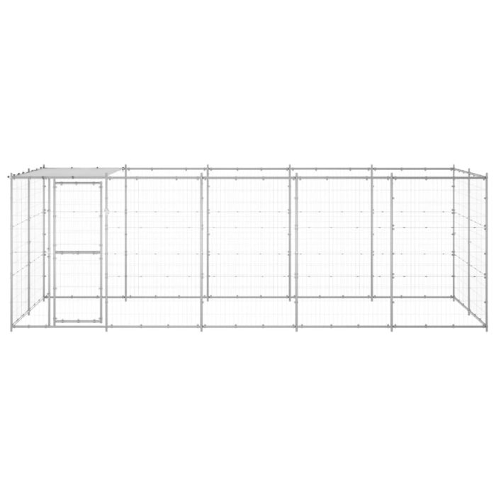 TrendyXL Hondenkennel met dak 12,1 m² gegalvaniseerd staal