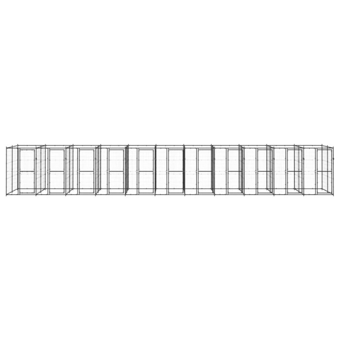 TrendyXL Hondenkennel 26,62 m² staal
