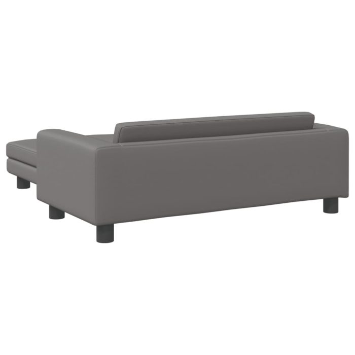 TrendyXL Hondenmand met verlengstuk 100x50x30 cm kunstleer grijs