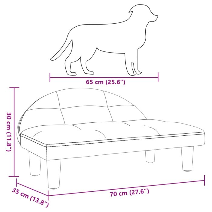 TrendyXL Hondenmand 70x52x30 cm fluweel lichtgrijs