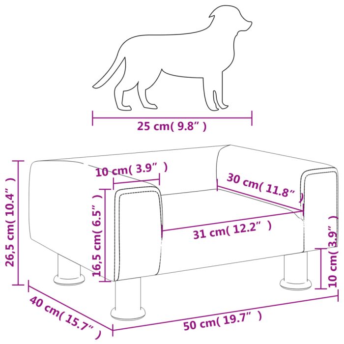 TrendyXL Hondenmand 50x40x26,5 cm fluweel lichtgrijs