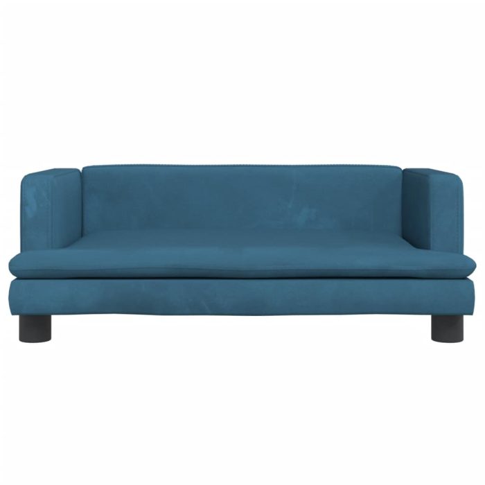 TrendyXL Hondenmand 80x45x30 cm fluweel blauw