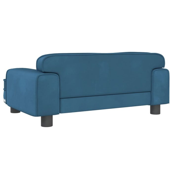 TrendyXL Hondenmand 70x45x30 cm fluweel blauw