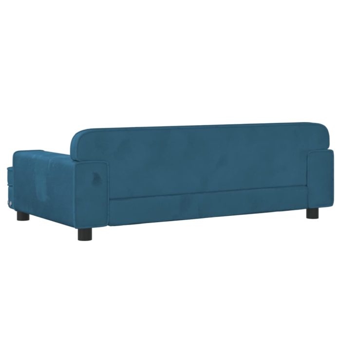 TrendyXL Hondenmand 90x53x30 cm fluweel blauw