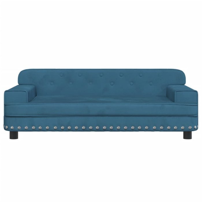 TrendyXL Hondenmand 90x53x30 cm fluweel blauw