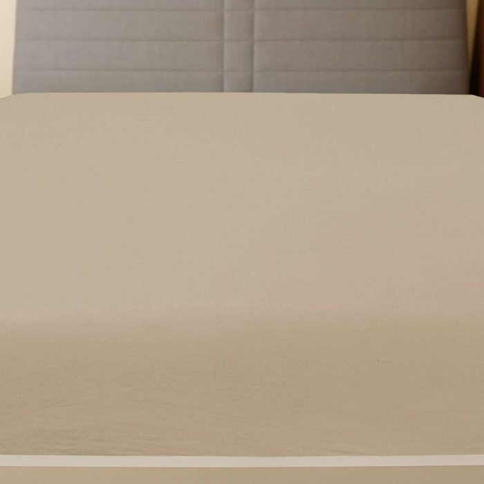 TrendyXL Hoeslaken jersey 160x200 cm katoen taupe