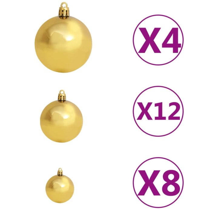 TrendyXL 100-delige Kerstballenset 3/4/6 cm bruin/bronskleur/goudkleurig