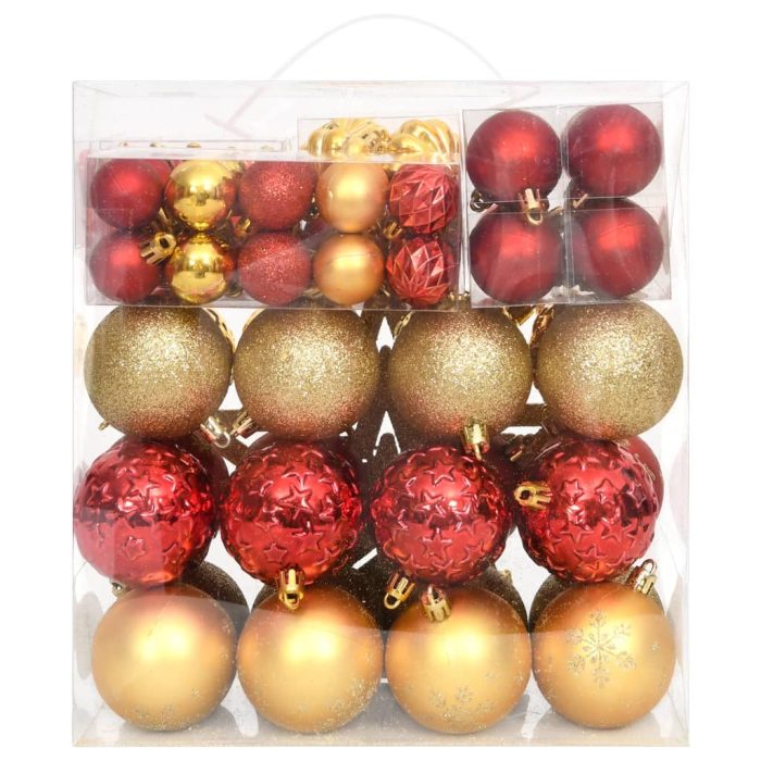 TrendyXL 70-delige Kerstballenset goud en rood