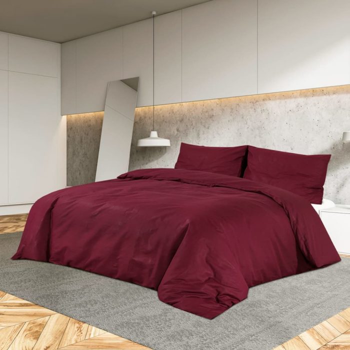 TrendyXL Dekbedovertrekset lichtgewicht 140x200 cm microvezel bordeaux