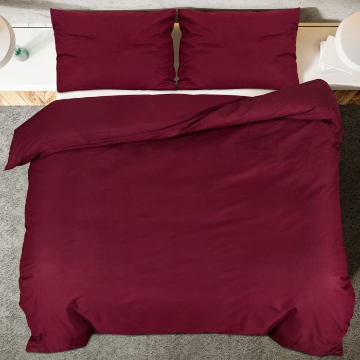 TrendyXL Dekbedovertrekset lichtgewicht 140x200 cm microvezel bordeaux