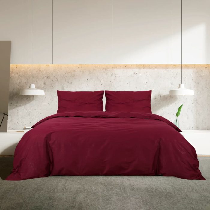 TrendyXL Dekbedovertrekset lichtgewicht 140x200 cm microvezel bordeaux