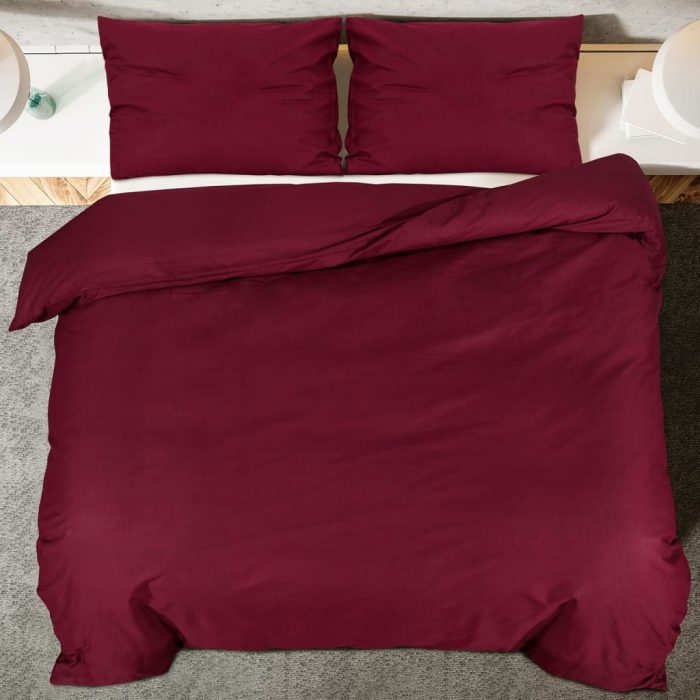 TrendyXL Dekbedovertrekset lichtgewicht 135x200 cm microvezel bordeaux