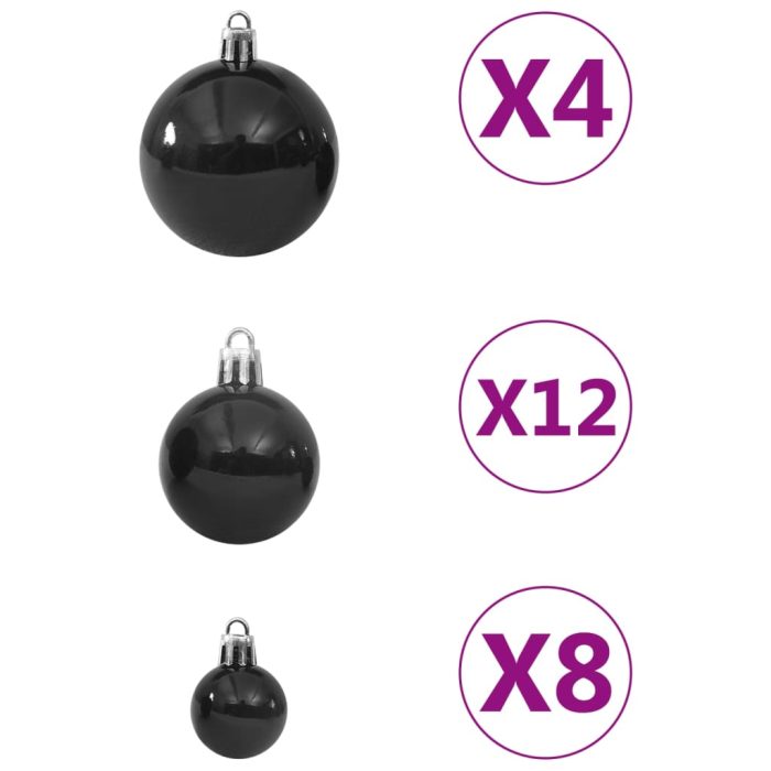 TrendyXL 100-delige Kerstballenset zwart