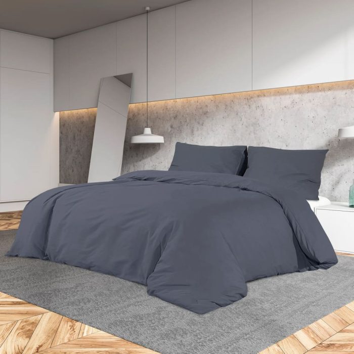 TrendyXL Dekbedovertrekset 260x240 cm katoen antracietkleurig