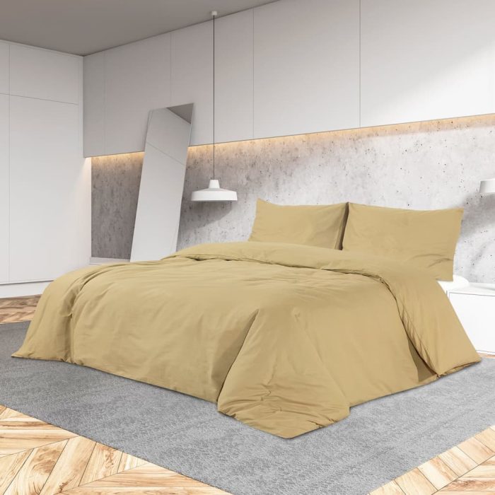 TrendyXL Dekbedovertrekset 140x200 cm katoen taupe