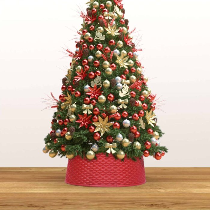 TrendyXL Kerstboomrok Ø65x19,5 cm rood