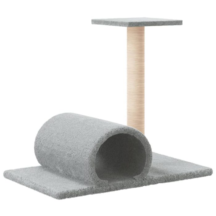 TrendyXL Kattenmeubel met tunnel 60x34,5x50 cm lichtgrijs