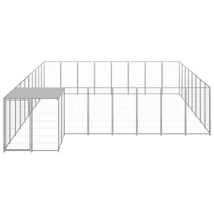 TrendyXL Hondenkennel 20,57 m² staal zilverkleurig