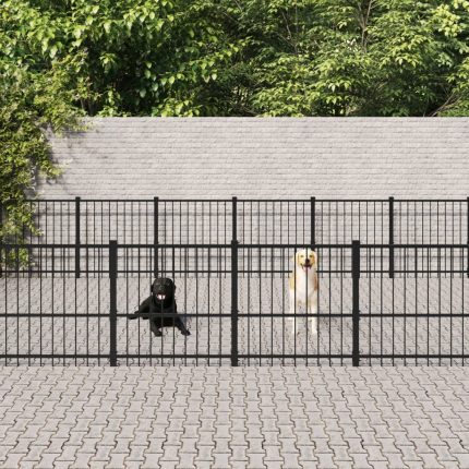 TrendyXL Hondenkennel voor buiten 28,23 m² staal