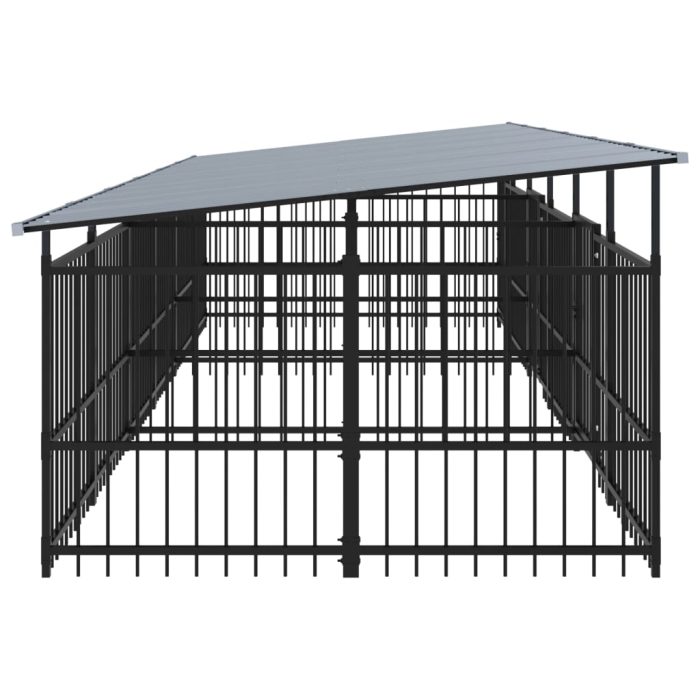 TrendyXL Hondenkennel met dak 11,26 m² staal