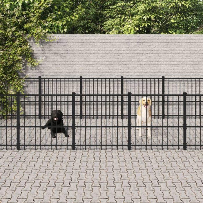 TrendyXL Hondenkennel voor buiten 25,4 m² staal