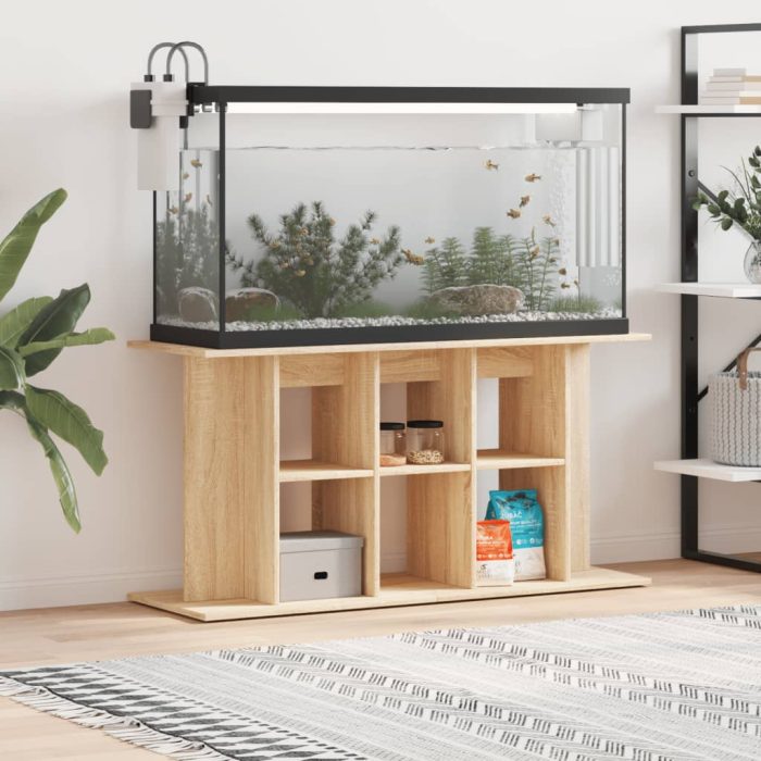 TrendyXL Aquariumstandaard 120x40x60 cm bewerkt hout sonoma eikenkleurig