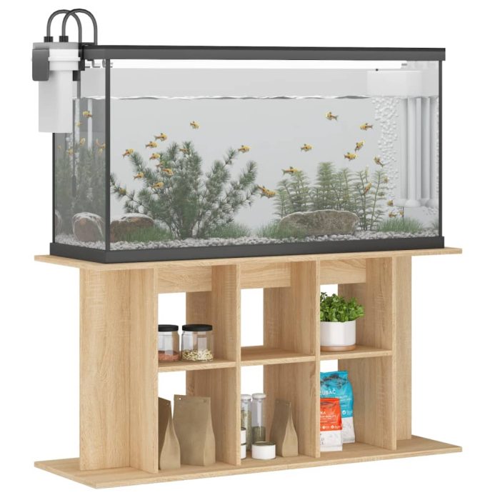 TrendyXL Aquariumstandaard 120x40x60 cm bewerkt hout sonoma eikenkleurig