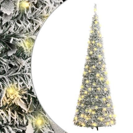 TrendyXL Kunstkerstboom pop-up met sneeuw 100 LED's 150 cm