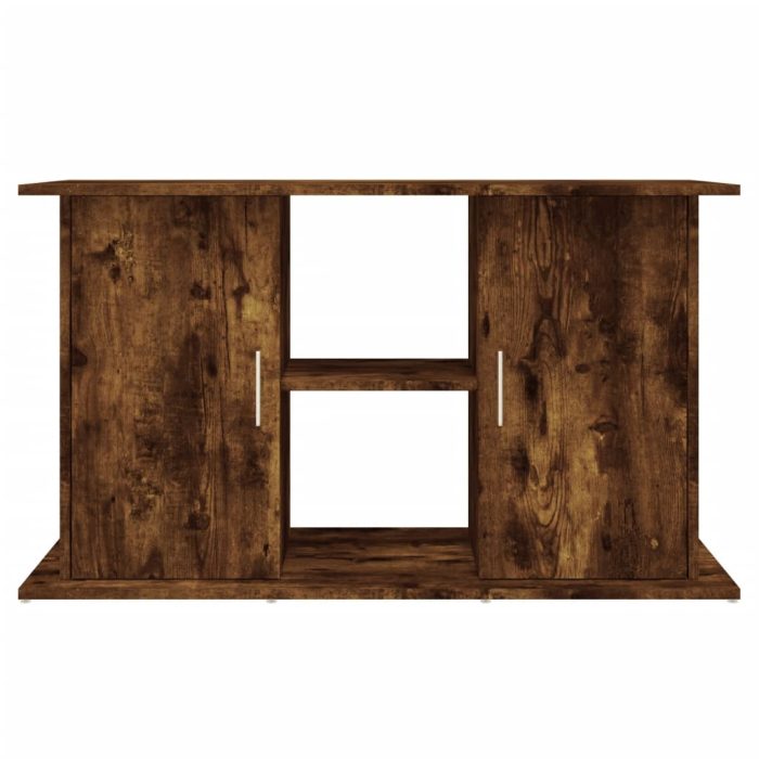 TrendyXL Aquariumstandaard 101x41x58 cm bewerkt hout gerookt eikenkleur