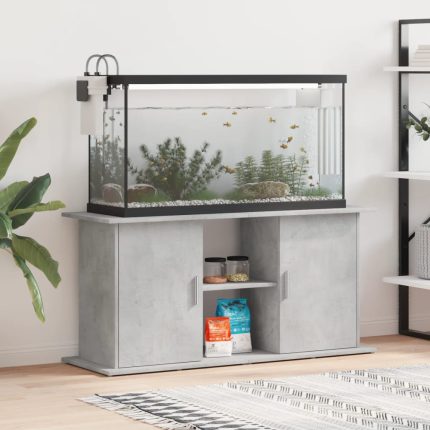 TrendyXL Aquariumstandaard 121x41x58 cm bewerkt hout betongrijs