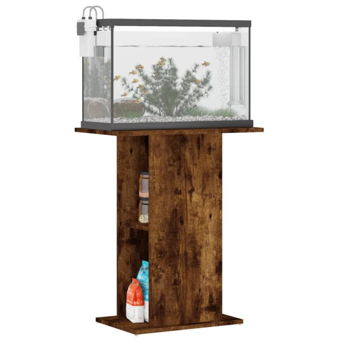 TrendyXL Aquariumstandaard 60,5x36x72,5 cm bewerkt hout gerookt eiken