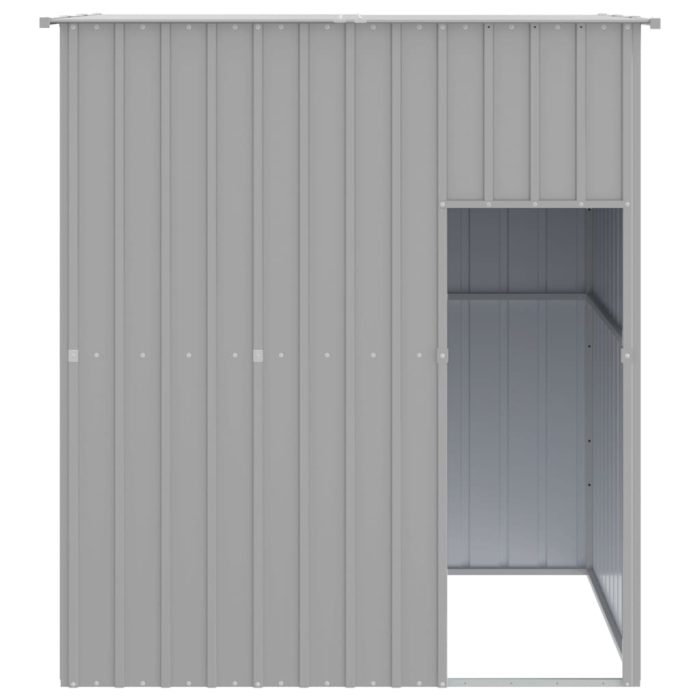 TrendyXL Hondenhok met dak 165x153x181 cm gegalvaniseerd staal grijs