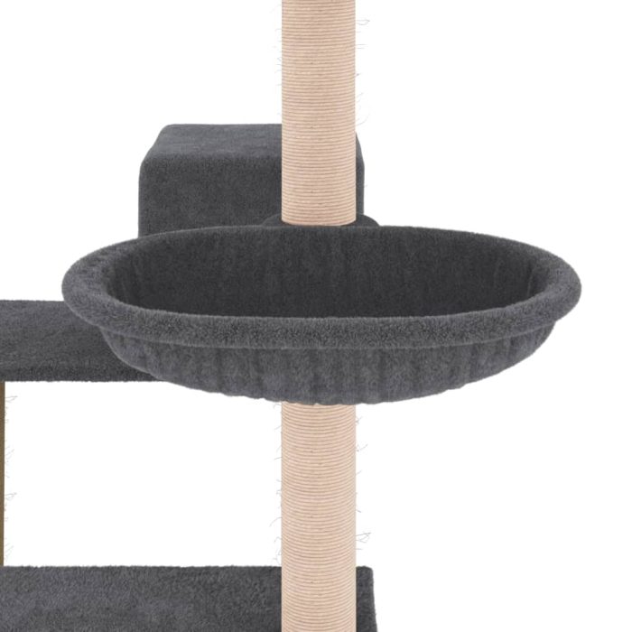 TrendyXL Kattenmeubel met sisal krabpalen 82,5 cm donkergrijs